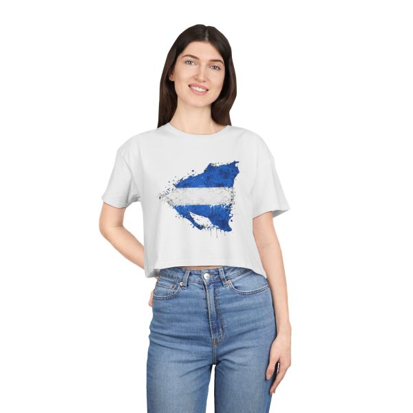 Nicaragua Map Crop Tee — Mapa de Nicaragua for Tourists & Nicas Abroad