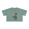Crop Tee - Vintage Tropical Sunset Atlantic's Beach Graphic
