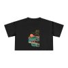 Crop Tee - Vintage Tropical Sunset Atlantic's Beach Graphic