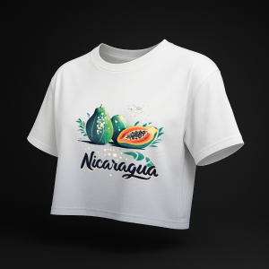Papaya Crop Tee — Tropical Fruit