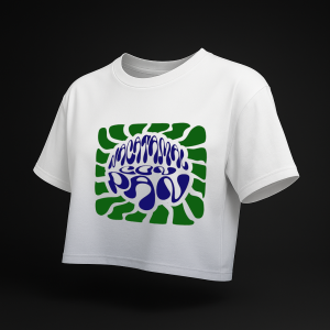 Crop Tee — "Nacatamal con pan" Style Graphic Women's Crop Top