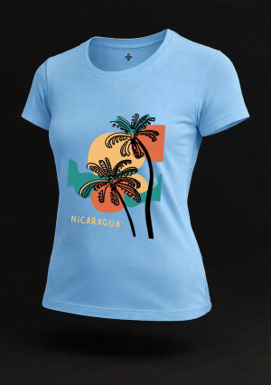 Sunset Palm Landscape – Nicaragua Folklore Tee
