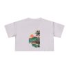 Crop Tee - Vintage Tropical Sunset Atlantic's Beach Graphic