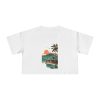 Crop Tee - Vintage Tropical Sunset Atlantic's Beach Graphic