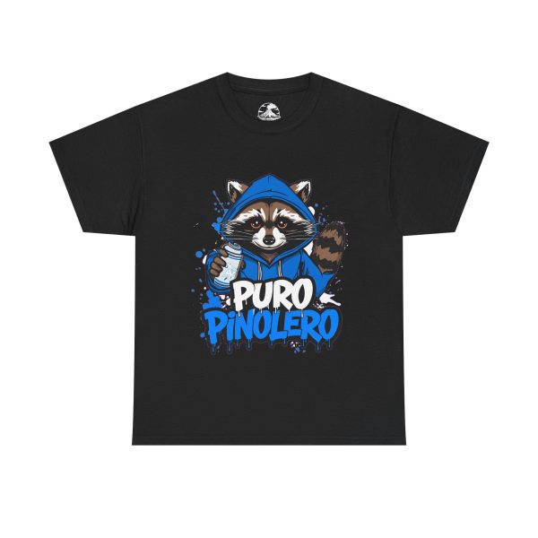 Puro Pinolero Raccoon Tee — Cute Hooded Raccoon Graphic T-Shirt